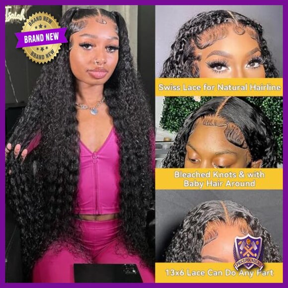 13x6 HD Lace Front Wig Human Hair Deep Wave 28 Inch Pre Plucked main image 6